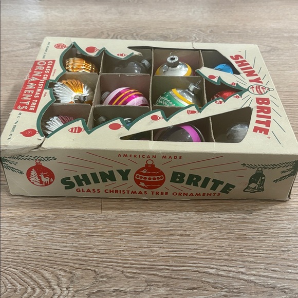 Vintage Glass Christmas Ornaments Mixed Colors Germany Shiny Brite Style - Picture 16 of 16